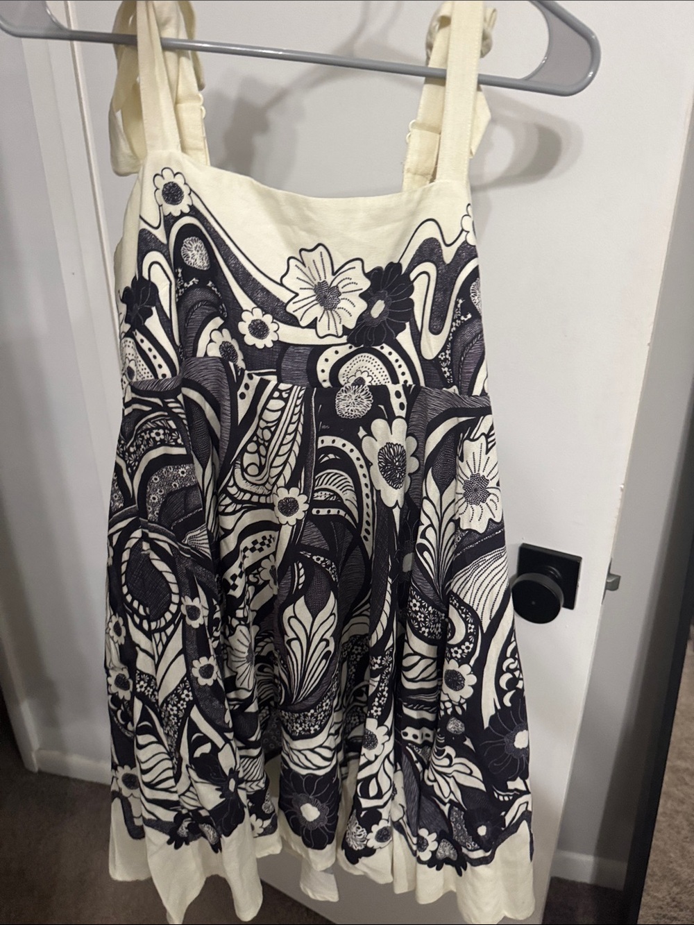 Black & Cream Floral dress